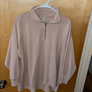 FOREVER 21 half zip oversized sweater